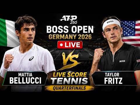 Video Mattia Bellucci vs Taylor Fritz LIVE SCORE TENNIS ATP BOSS OPEN GERMANY 2026 | Quarterfinals