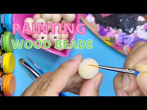 Painting Wood Beads @heartsprinkle