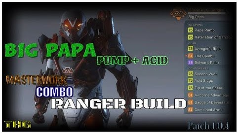 ANTHEM: (GM3) BIG PAPA MASTERWORK COMBO RANGER BUILD(Patch 1.0.4) Guide & Gameplay