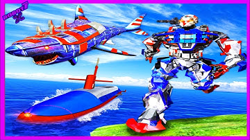 US Police Robot Shark Submarine Transform Android gameplay