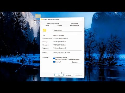 Как скрыть папку Windows 11.Как показать папку.Скрытые папки в Windows 11