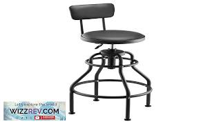 VEVOR Shop Stool with Backrest Pneumatic Garage Seat Work Stool with 300 lbs
