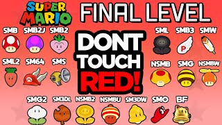 EVERY FINAL LEVEL IN MARIO: Don't Touch Red Challenge!