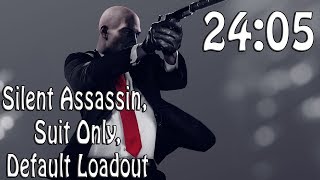 Hitman 2 (2018) Speedrun in 24:05 | Silent Assassin, Suit Only, Default Loadout @Elajjaz