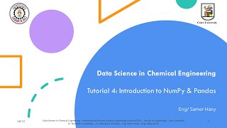 Data Science in Chemical Engineering | 4 - NumPy, Pandas & Data Gathering