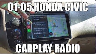 Honda Civic 2001 2005 Wireless Carplay Radio install