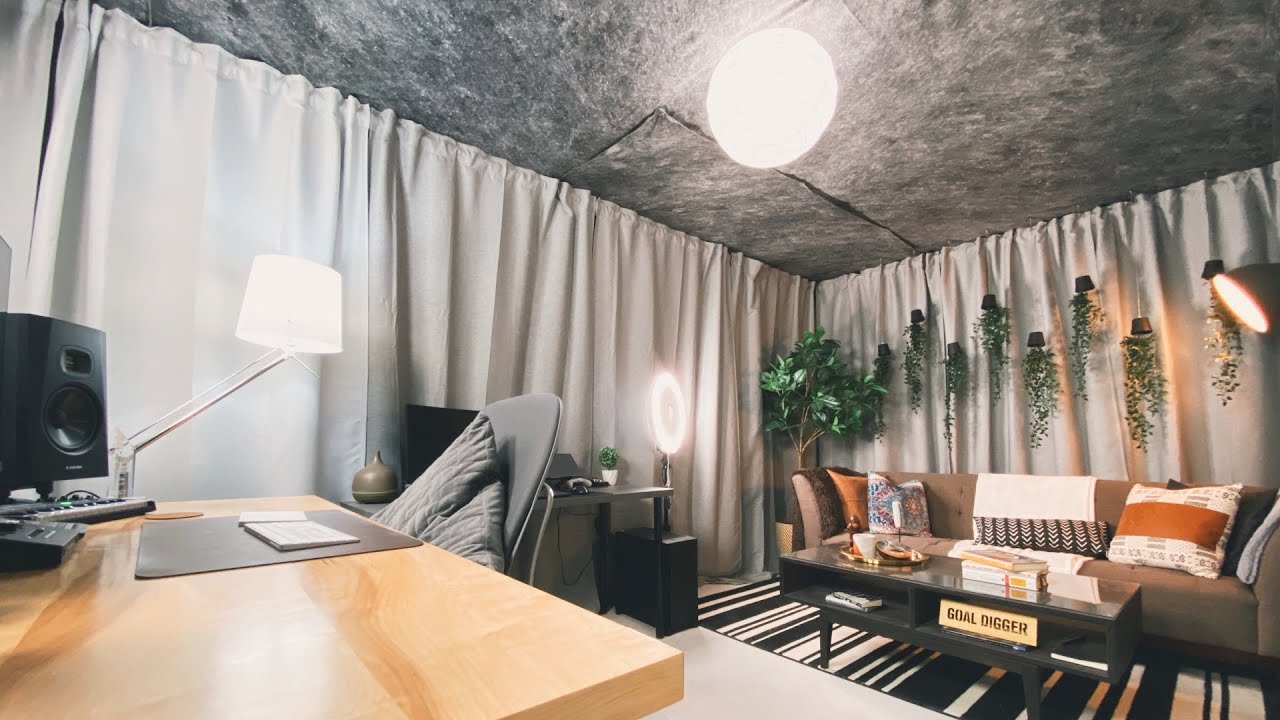 Home Studio Acoustic Treatment in Unfinished Basement