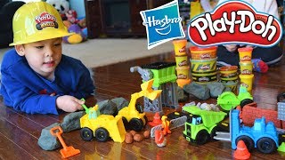 Pretend Play with Play-Doh Wheels Construction Playsets! How To Play With Play-Doh Wheels.