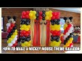 How to make a Mickey Mouse theme Balloon Background/Balloon Tutorial/Disney theme balloon