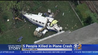 Investigators Return To Yorba Linda Home Where Plane Crashed, Killing 5
