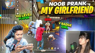 Noob Prank With Random Wolrdchat Hip Hop Girl 😤 V Badge आ Gya सामने 😱 Garena Free Fire 🔥