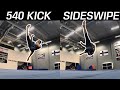 540 kick and sideswipe  tricking tutorial