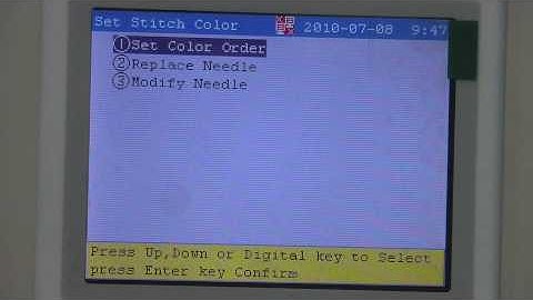 How to set up the color sequence on the Ricoma Compact model