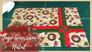 Jogo Americano de Natal, Lindo e Fácil| Patchwork