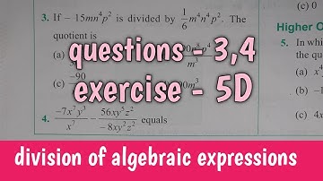 questions - 3,4 | exercise - 5D class 8th maths | S chand maths | composite maths