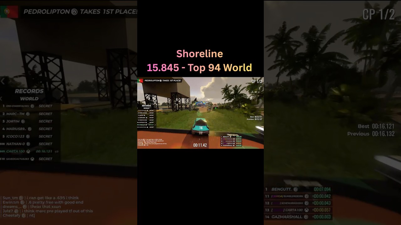 TOP 94 WORLD 😱 Shoreline – 15.845 | Trackmania Weekly Shorts Week 61