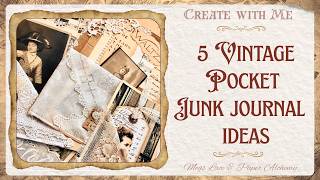 5 Vintage Junk Journal Pocket Ideas Using a Lace Hankie | Envelope, Tucks & More