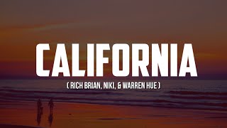 Rich Brian, NIKI, \& Warren Hue - California [Jackson Wang Remix] (Lyrics)
