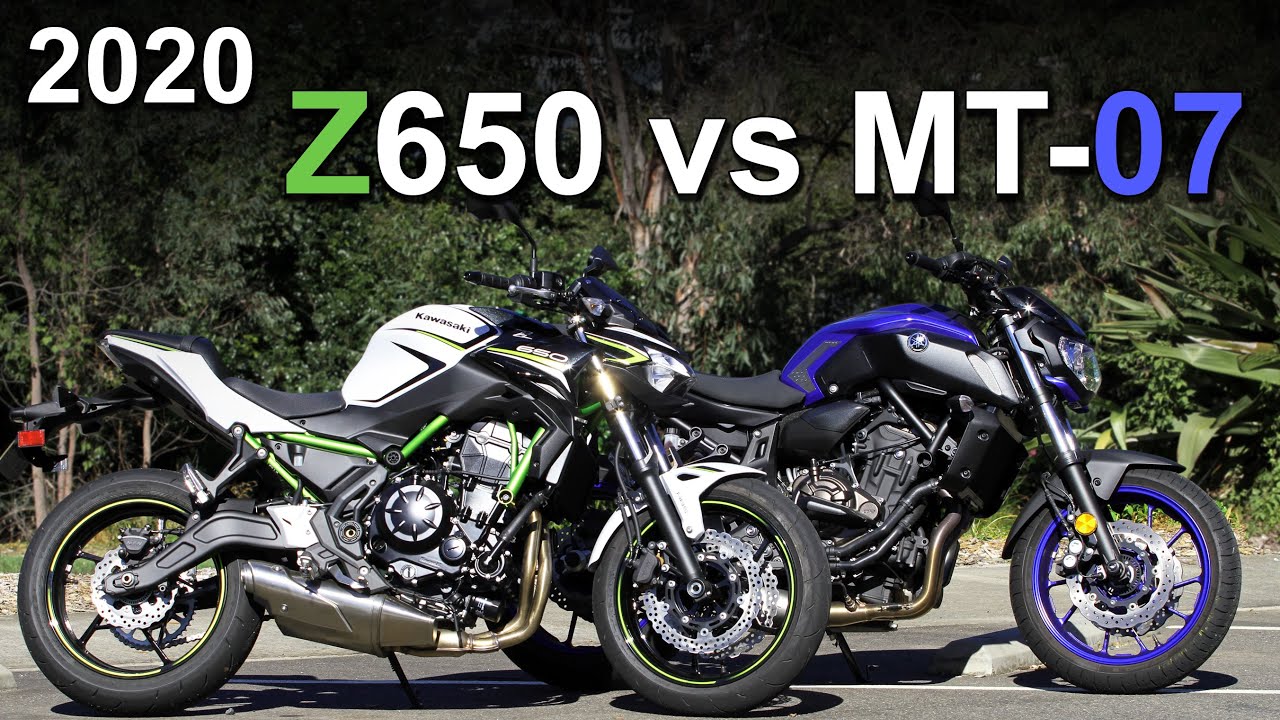 Kawasaki Z650 Vs Yamaha Mt 07 Compared Beginner Motorcycles Youtube