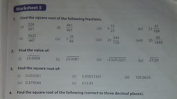 Dav  Class 8 Math Chapter 1 Worksheet 5 (Q.No. 6&7) || Square And Square Roots|| @madhubanclasses