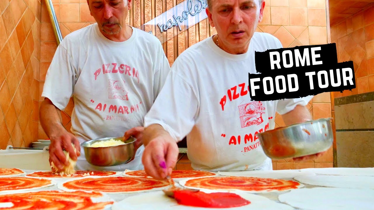 ROME FOOD TOUR | Best ROMAN FOOD | STREET FOOD IN ITALY- SUCCULENT Porchetta + best PASTA in ROMA | Chasing a Plate - Thomas & Sheena