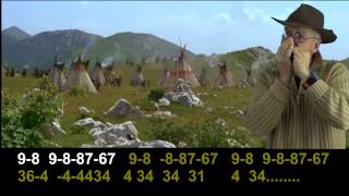 nº 303 Winnetou - tablatura armonica diatonica ( D ) mundharmonika lernen chords