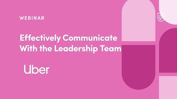 Webinar: Effectively Communicate With the Leadership Team by fmr Uber PM Dir, Satadal Bhattacharjee