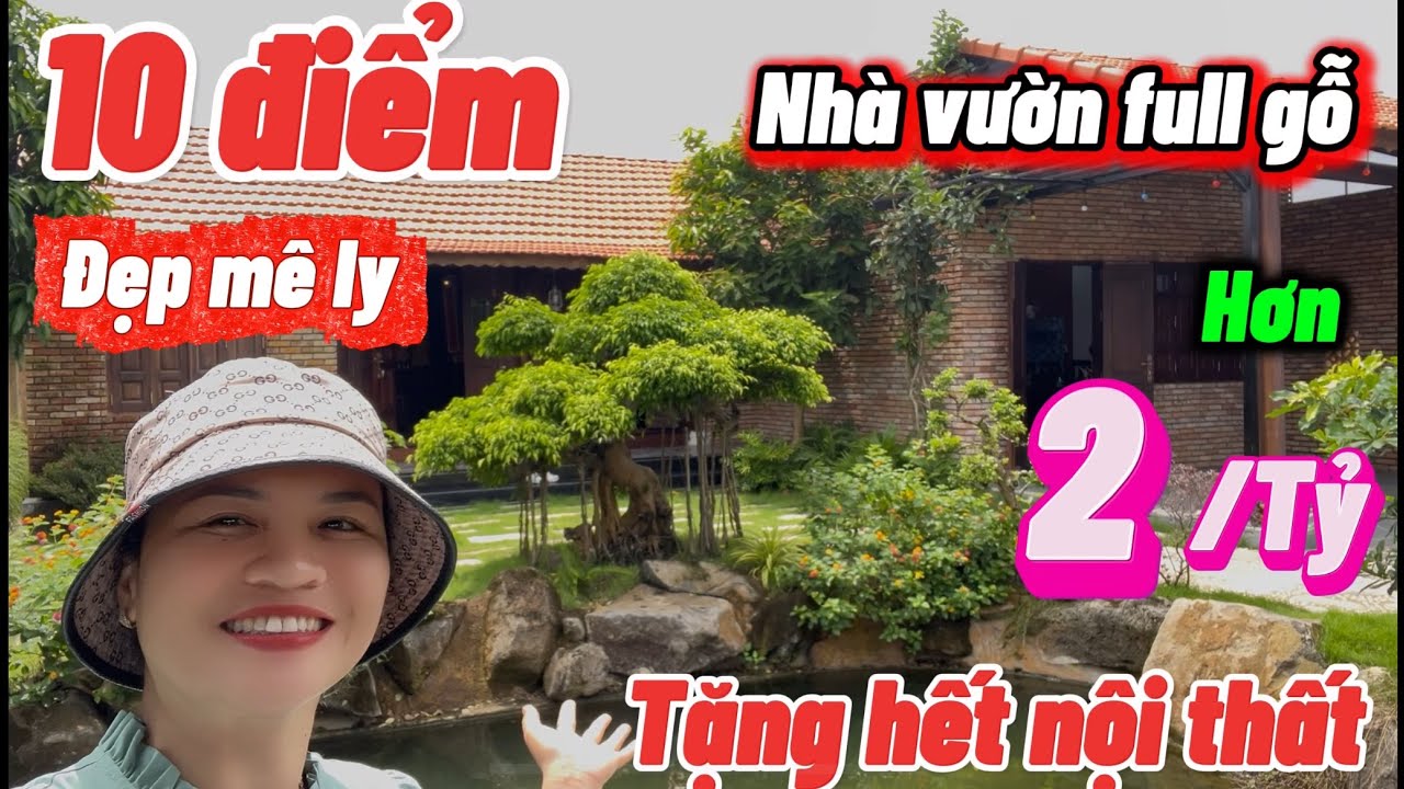 10 Điểm!! Nhà vườn full gỗ ngộp nặng hơn 2 Tỷ sách vào ở ngay . Nghỉ dưỡng tuyệt vời ông mặt trời. 