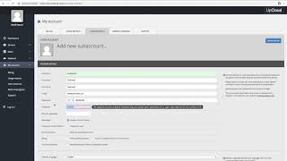 How to create a subaccount at UpCloud