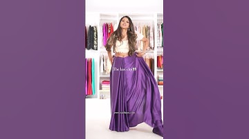 Nivi Saree Drape | purple saree 💜 | Saree draping style | how to drape a Saree perfectly | #shorts