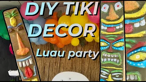 DIY Tiki Hawaiian Party Decorations  / Decoración para tu fiesta Hawaiana