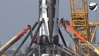 SpaceX - Remove Legs and Pressure Wash -SES-10 04-05-2017