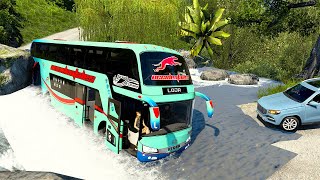 Cruzamos Un Rio ECUADOR BUS DOBLE PISO  American Truck Simulator Mods 1.47