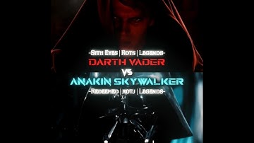 Knightfall Vader VS Redeemed Anakin | Legends #shorts #starwars #trending