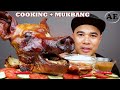 Roasted pork head  lechon ulo ng baboy  cooking  mukbang segment  alfie eats