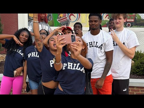 Isaiah gets surprised at Six Flags for his going away party!