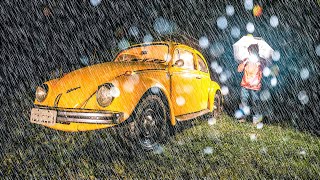 Car Camping During a Rainstorm - Relaxing And Sleeping With The Sound of The Rain screenshot 1