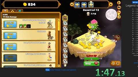 Clicker Heroes - [World Record] 1 Hero to Level 100 Speedrun (5:22.80) (Mouse Keys)