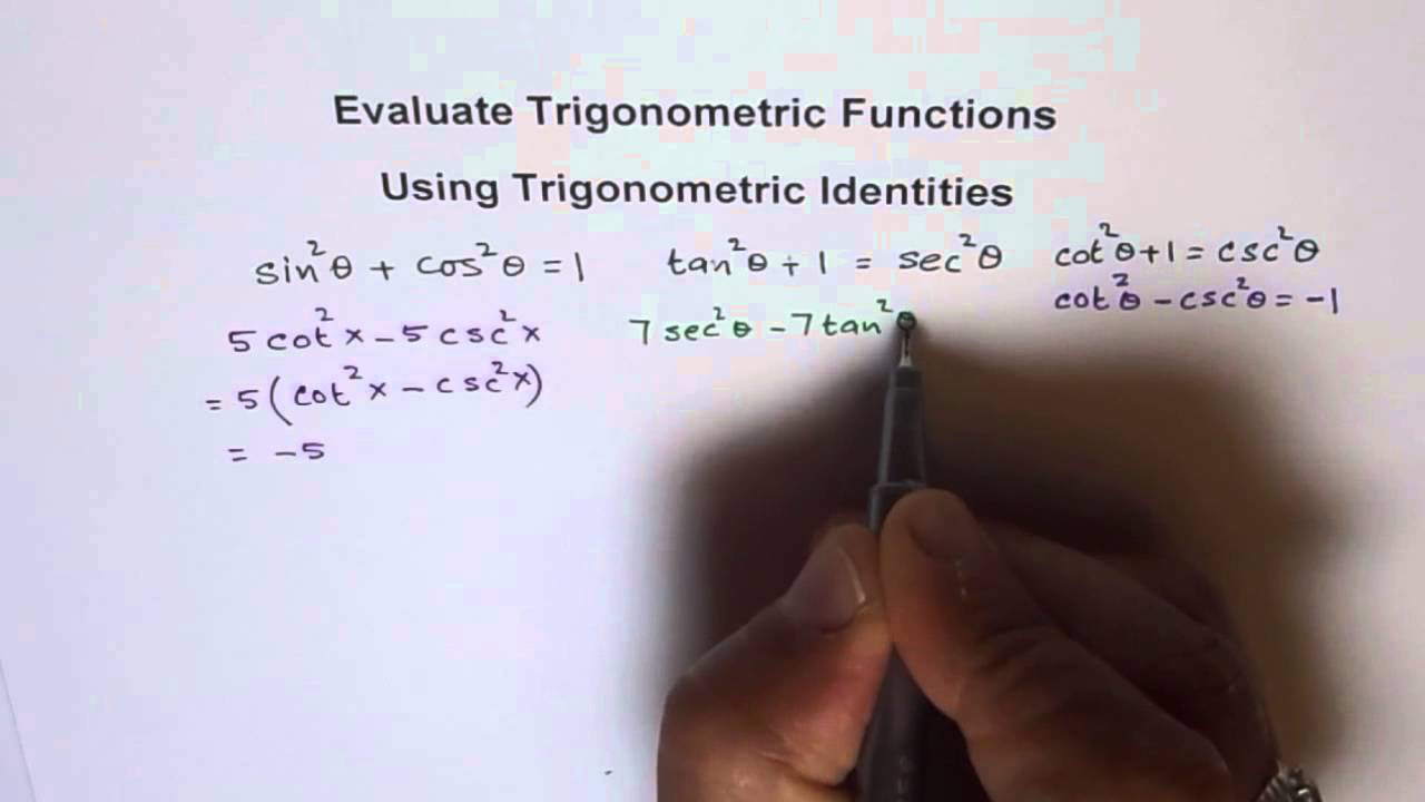 Evaluate Trigonometric Expression Using Basic Identities - YouTube