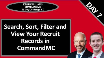 KW CommandMC 66 Day Challenge 2.0 Day 7 - Searching, Sorting and Filtering Recruits in CommandMC