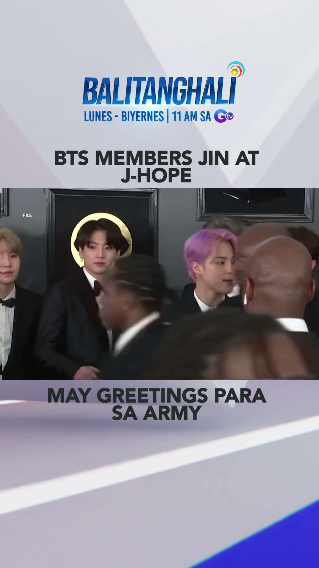 BTS members Jin at j-hope, may special Seollal o Lunar New Year greeting p... #shorts | Balitanghali