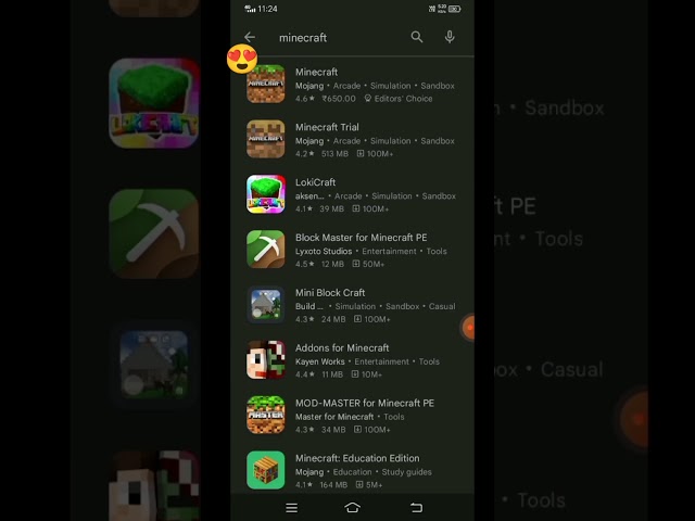 Download minecraft for free || How to download minecraft in google play store || 100%trick ||#shorts class=