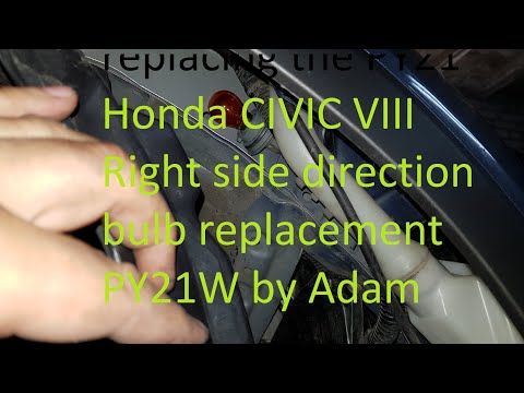 Honda CIVIC VIII right side direction bulb replacement PY21W - is it that simple ?