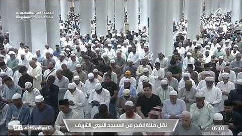 صلاة الفجر للشيخ محمد برهجي من المسجد النبوي الشريف 17 ربيع الأول 1447 من سورة فصلت 