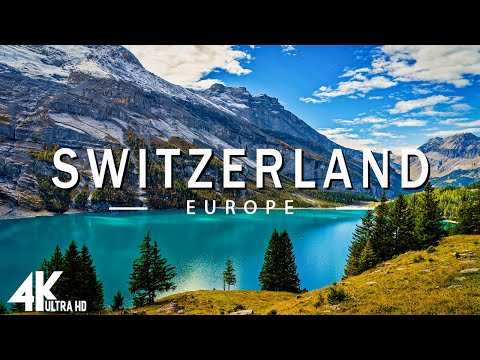 FLYING OVER SWITZERLAND (4K UHD) - Relaxing Music Along With Beautiful Nature Videos - 4K Video HD