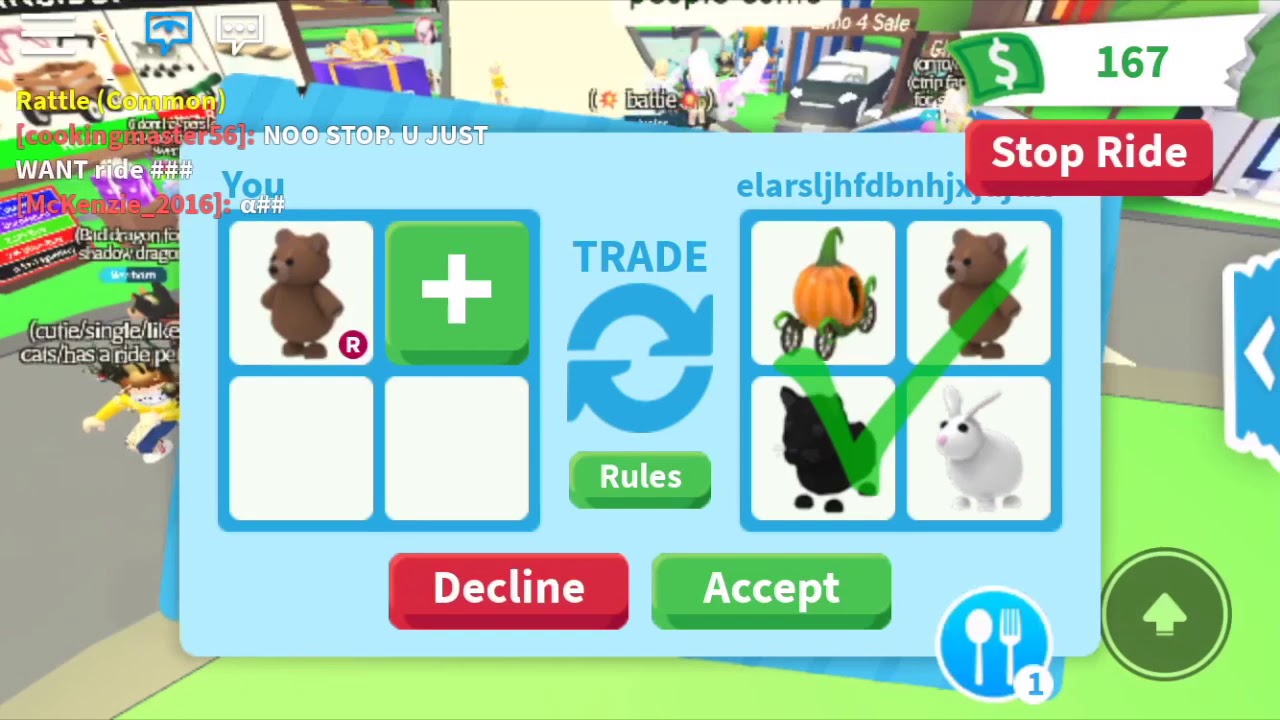 Seeing What People Trade For A Rideable Brown Bear Roblox Adopt Me - pet neon fly ride polar bear and swan adopt me roblox in