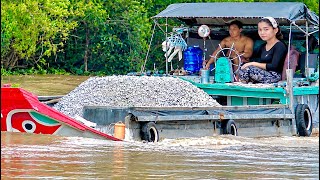 Amazing River Life: Cargo Boats and Barges on the Mekong