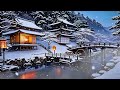 12h Ambient Zen | Music + Water Sounds for Sleep and Relaxation🌙 | 冬の水車瞑想音楽 | Thiền Mùa Đông Vol148