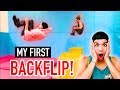 SUPER Trampoline Park Obstacle Course Challenge!! **How To FLIP!**