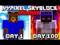 I survived 100 days in hypixel skyblock heres what happened